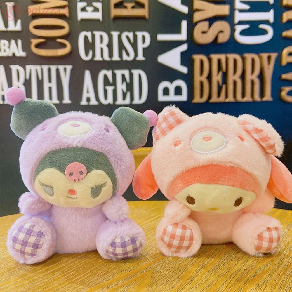 Móc Chìa Khóa Hình Kuromi PP Cotton Pompompurin Cinnamoroll Phong Cách Hàn Quốc Dễ Thương Giá Đỡ