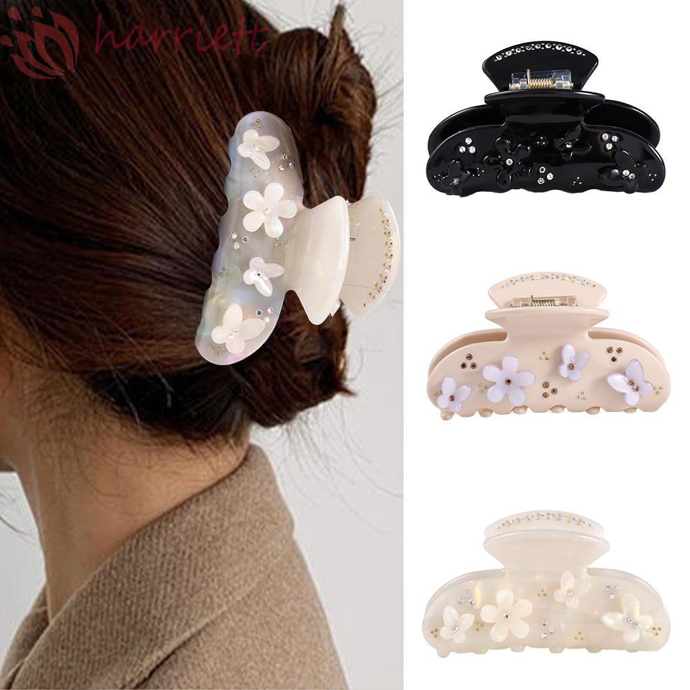 Kẹp Tóc Hình Hoa / Bướm / Cá Mập Kiểu Dáng Đơn Giản Thanh Lịch Dùng Khi Tắm / Rửa Mặt Cho Nữ