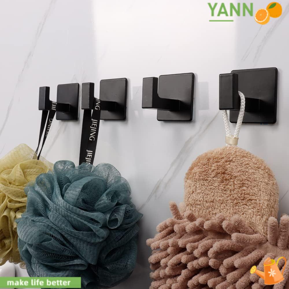 Bộ 4 Móc Treo Khăn Tắm 2 Inch 1 Móc Hình Vuông Chắc Chắn Tiện Dụng Cho Nhà Tắm