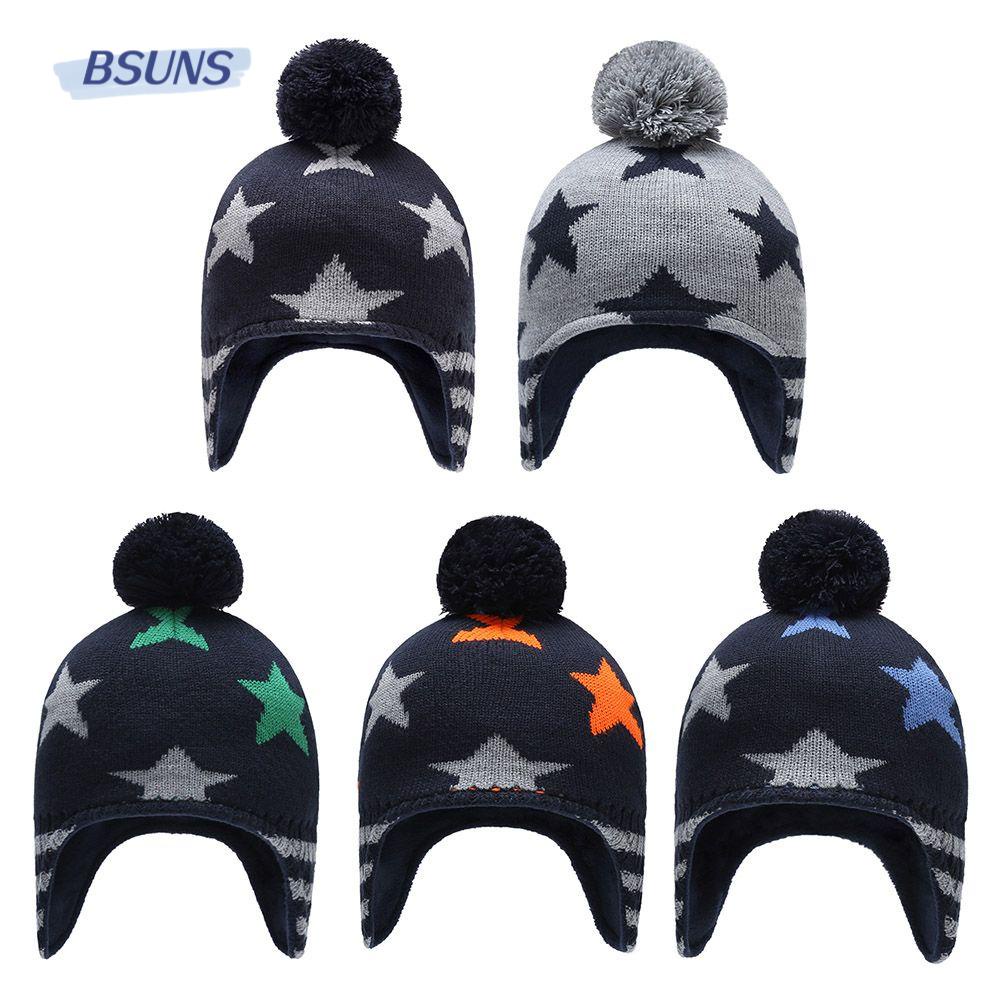Mũ Beanie Giữ Ấm Tai Hình Ngôi Sao Cho Bé