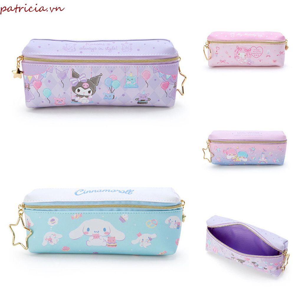 Túi Đựng Bút Chì / Mỹ Phẩm Sức Chứa Lớn In Hình Kuromi KT Melody / Cinnamoroll Đáng Yêu Cho Nữ
