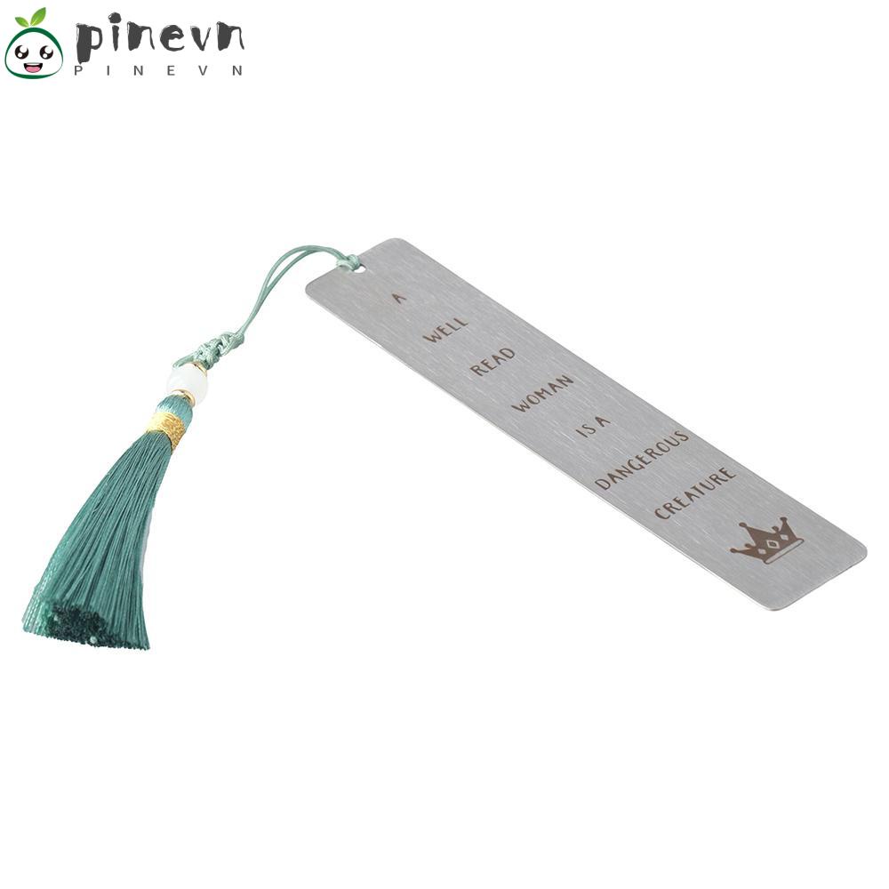 Bookmark Bằng Thép Không Gỉ Đính Tua Rua