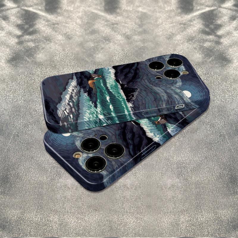 Ốp Điện Thoại Chống Sốc In Hình Tranh Vẽ Van Gogh Đơn Giản Cho iPhone plus 14pro 6In Wave 13 max121178 Ốp Điện Thoại Thời Trang Cho R7th R7th