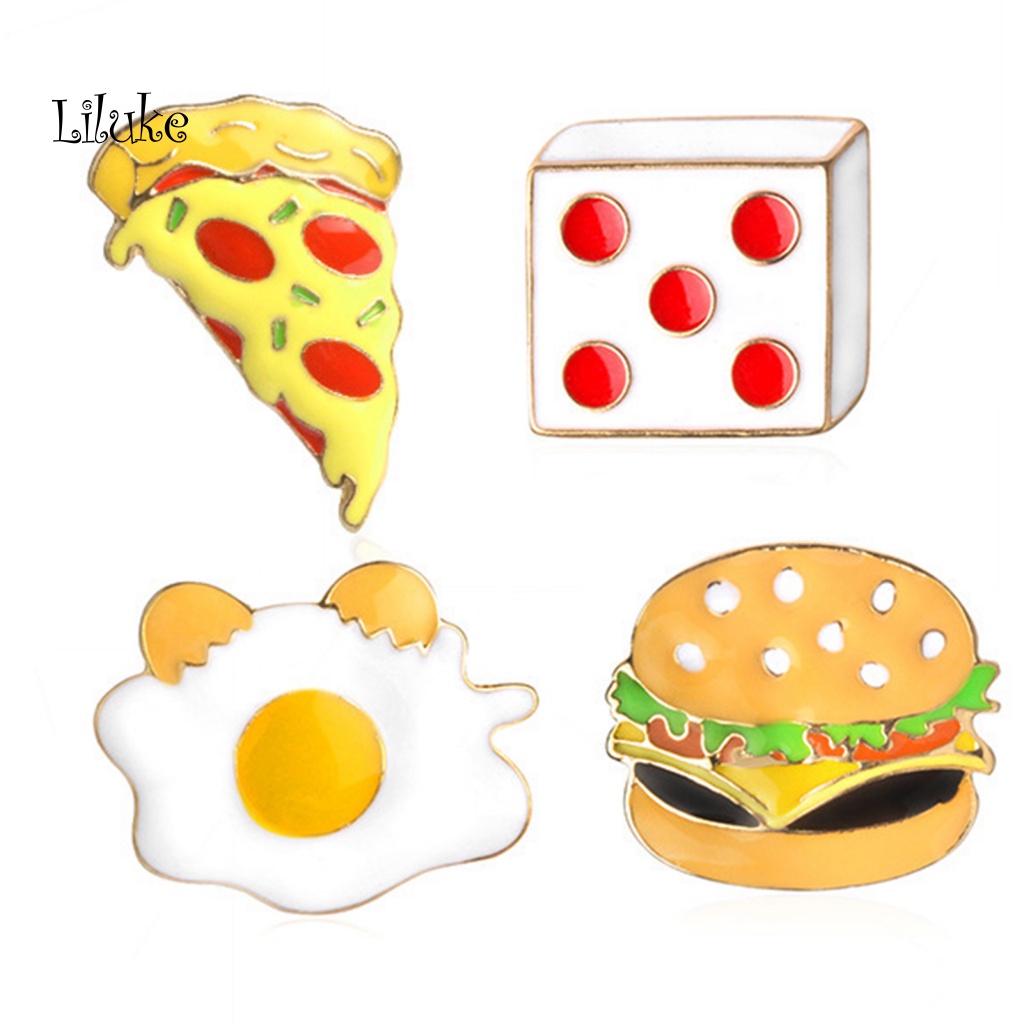 Ghim Cài Áo Hình Bánh Pizza Hot Dog Hoạt Hình Sáng Tạo