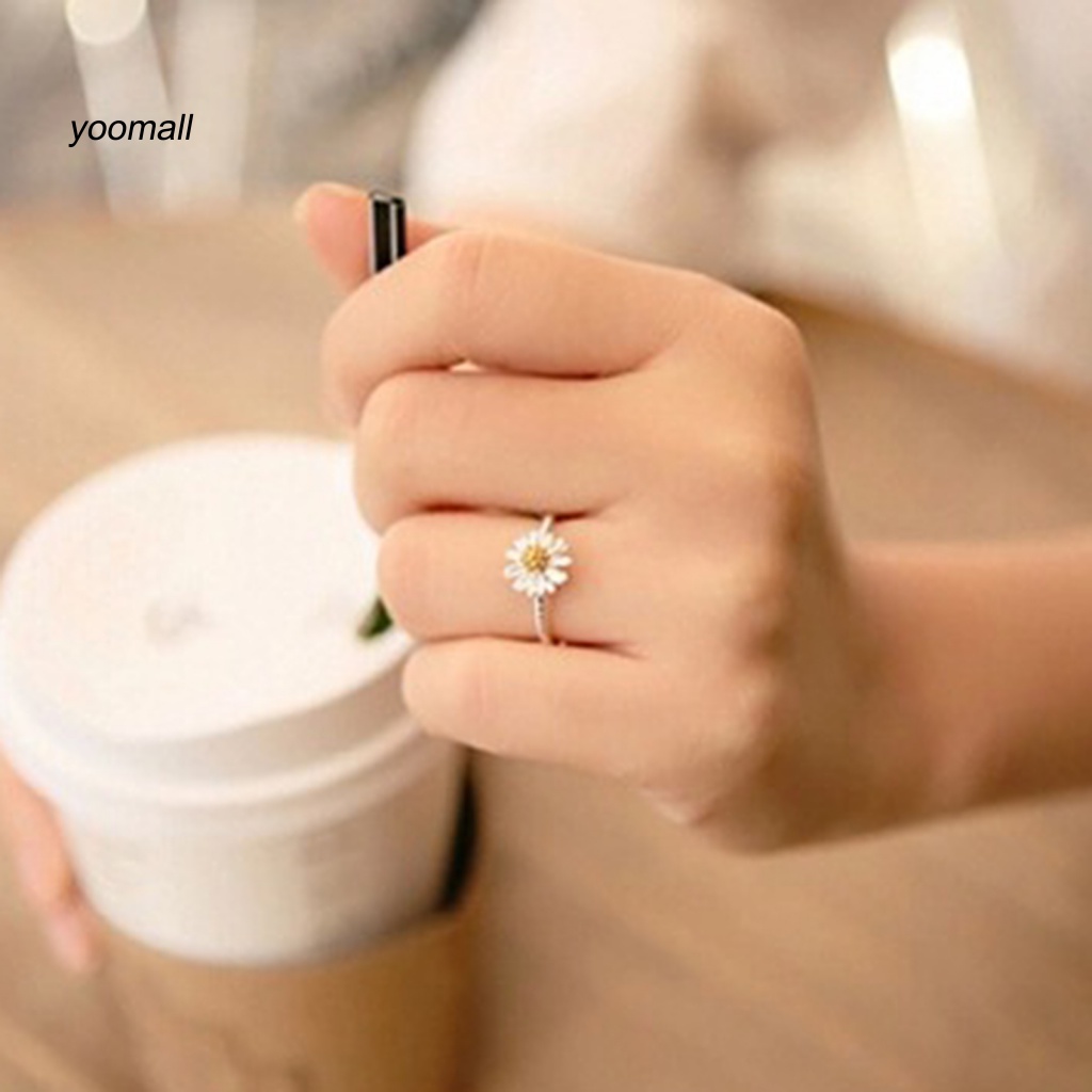 Nhẫn Đeo Ngón Tay Bằng Đồng Thân Thiện Với Da Họa Tiết Hoa Thoải Mái