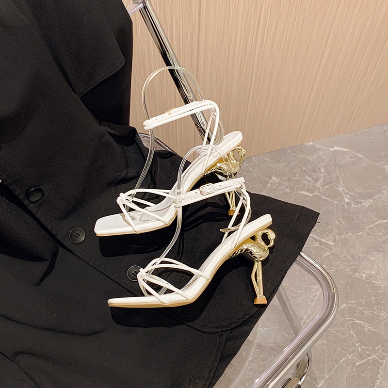 Xăng Đan Cao Gót Hở Ngón Kiểu Châu Âu Sành Điệu Cho Nữ