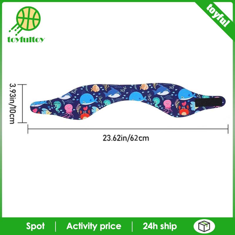 [Toyfulcabin] Băng Đô Bơi Co Giãn Bằng Cao Su Tổng Hợp Hình Đôi Tai Dễ Thương Chắc Chắn