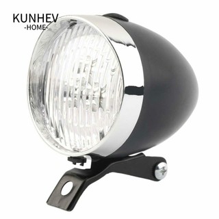 Kunhev đèn pha led 3 bóng gắn phía trước xe đạp kiểu retro