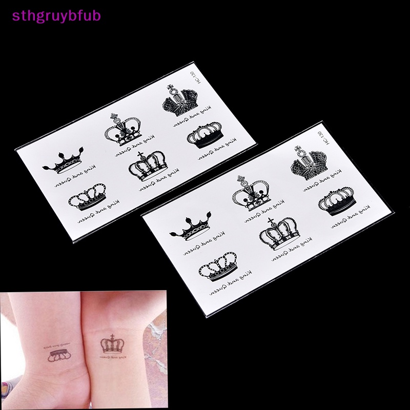 Hình Xăm Dán Tạm Thời Chống Nước Hình Vương Miện Cho Nữ