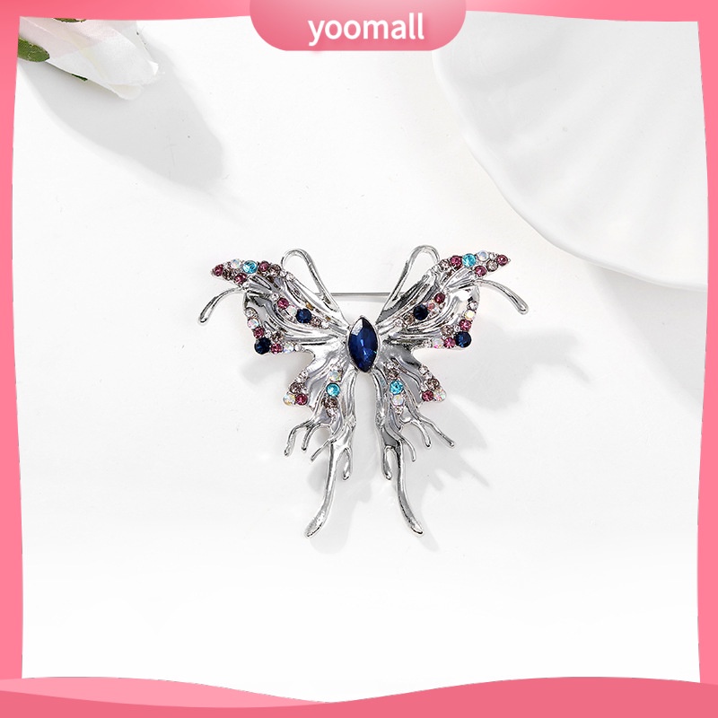 [YM] Trâm Cài Áo Đính Đá Hình Bướm Chất Lượng Cao Cá Tính Dễ Phối Đồ