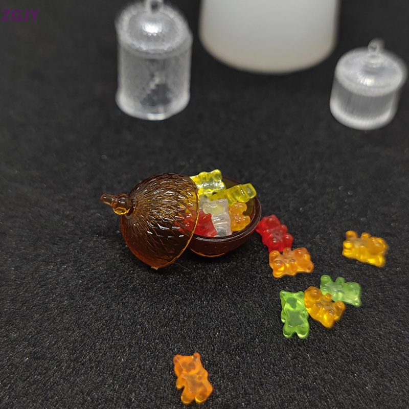 Mô Hình Hũ Kẹo / Bánh Quy / Thức Ăn Mini Bằng Silicon Độc Đáo Trang Trí Nhà Búp Bê Mới