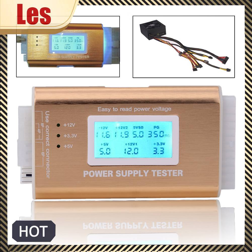 Thiết Bị Kiểm Tra Nguồn Cung Cấp Điện ATX BTX ITX SATA HDD Màn Hình LCD 20 / 24 Pin 4 PSU