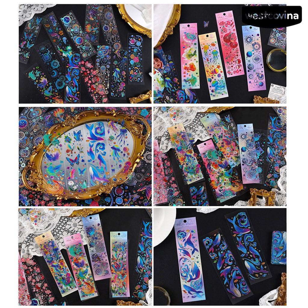 [WSTN] [WSTN]✎Bộ 3 Miếng Dán Bằng PVC Chống Thấm Nước Dùng Trang Trí Nghệ Thuật / Sổ Tay / Trường Học