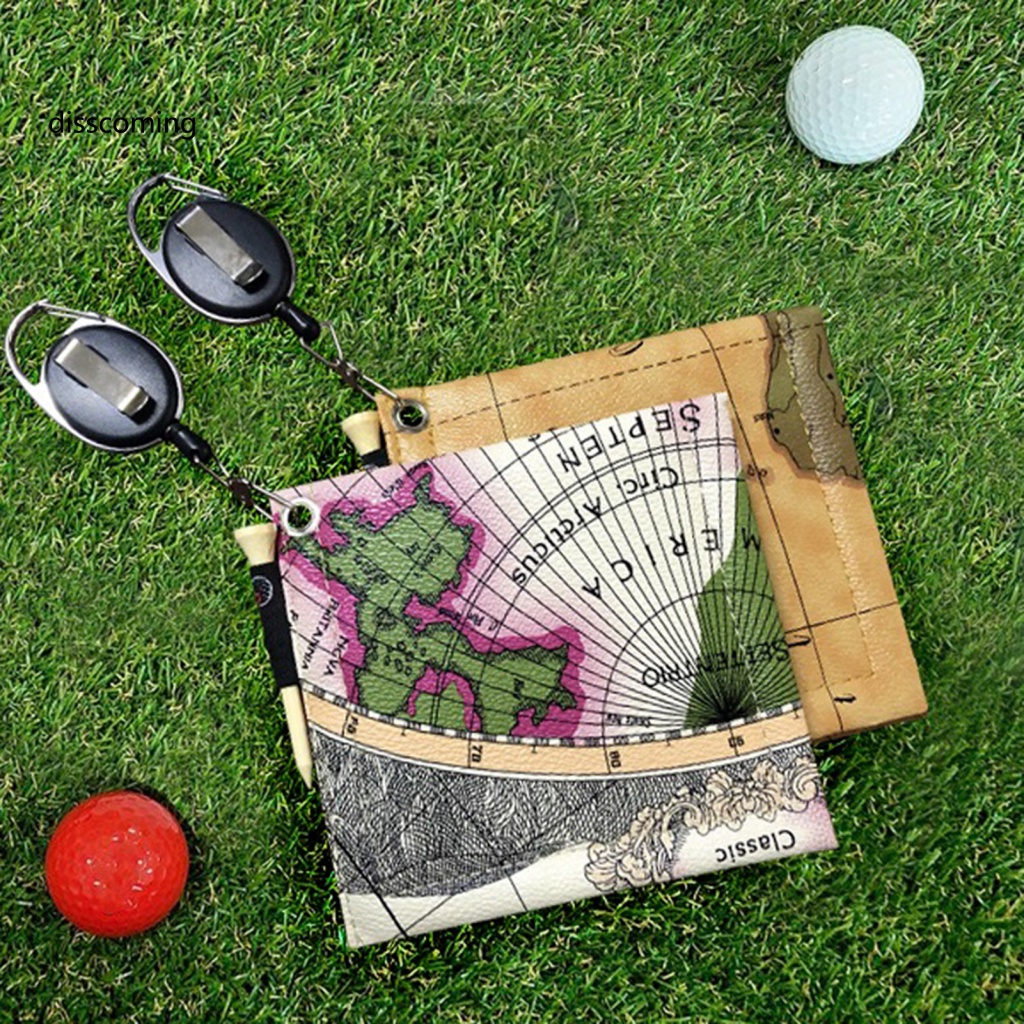 Băng Đô SL SL SL SL| Khăn Lau Gậy Đánh Golf Giả Da Cao Cấp Kèm Móc Khóa Carabiner