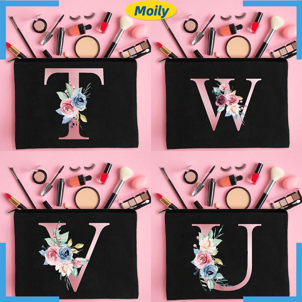 MOILYVN Túi Đựng Mỹ Phẩm Sức Chứa Lớn In Chữ Thời Trang Cho Nữ
