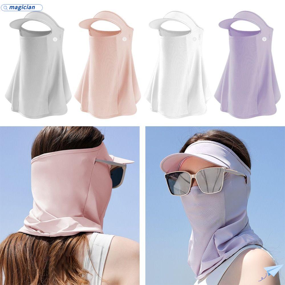 MAG 1 Mũ Bucket Có Khăn Choàng Cổ Che Mặt Vành Rộng Thời Trang Mùa Hè