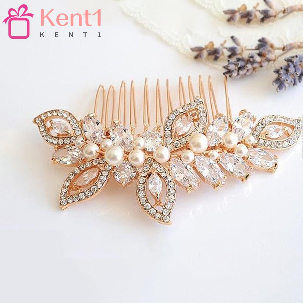 Lược Cài Tóc Đính Đá Thời Trang Sang Trọng Kat1 Cho Cô Dâu