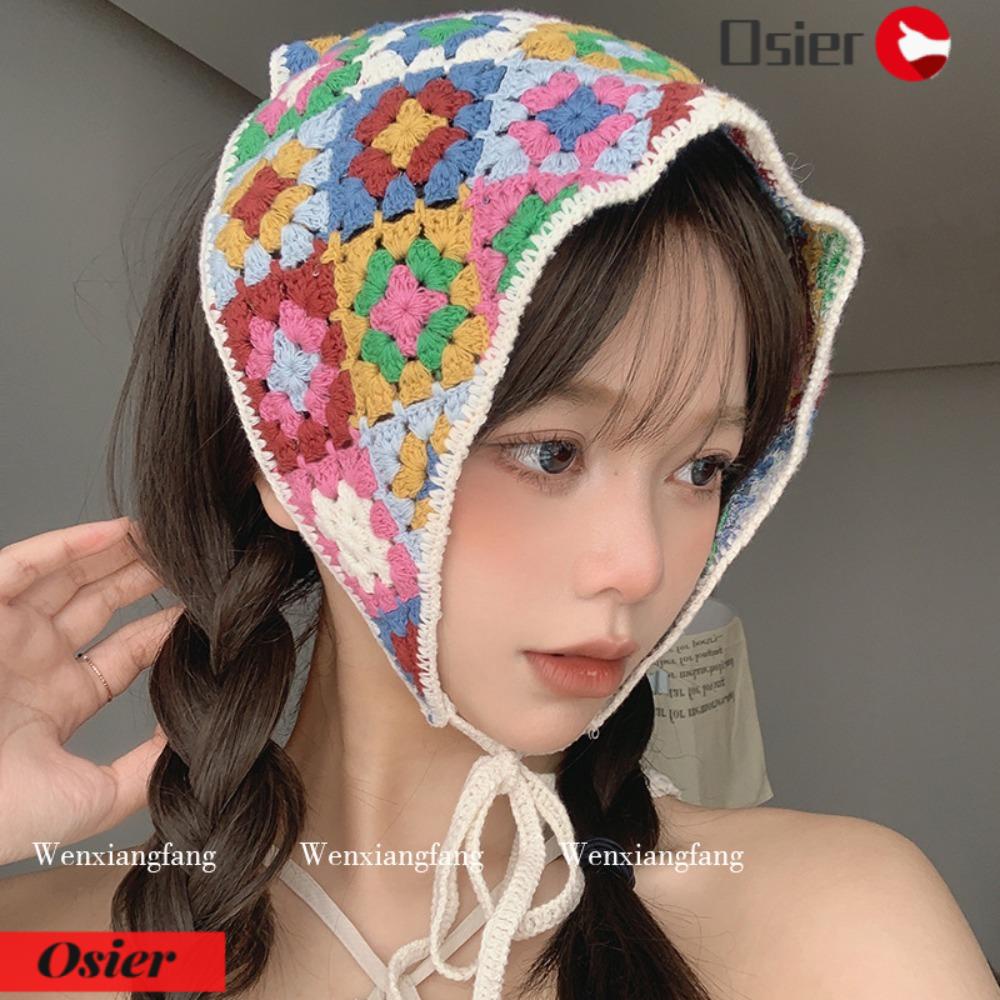 OSIER1 Dây Buộc Tóc Dệt Kim Thủ Công Mùa Hè Ngọt Ngào