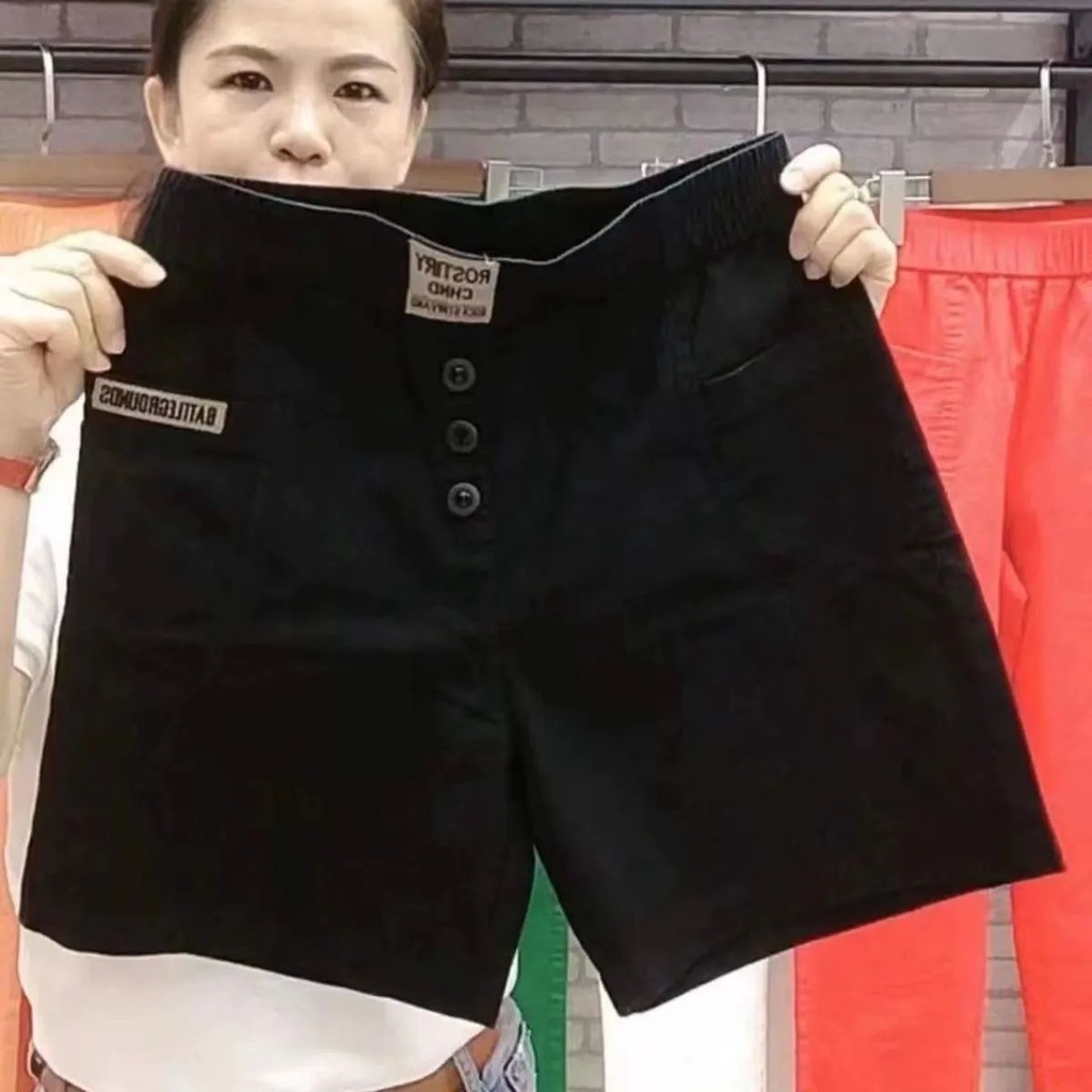 Quần Short Lưng Cao Dáng Rộng Chất Liệu Cotton Mỏng Thời Trang Trẻ Trung Cho Nữ