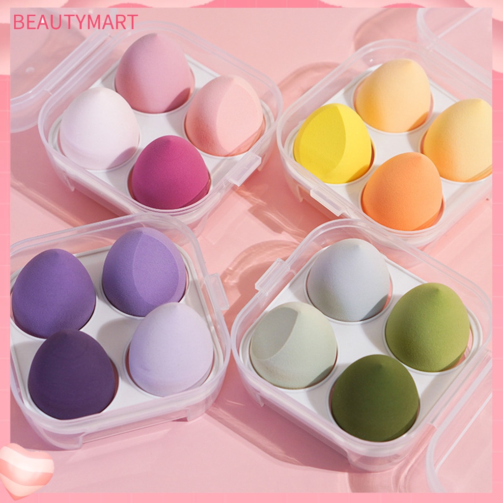 Set 4 / 8 Mút Trang Điểm Mềm Mại Hình Quả Trứng Độ Đàn Hồi Cao Thoáng Khí