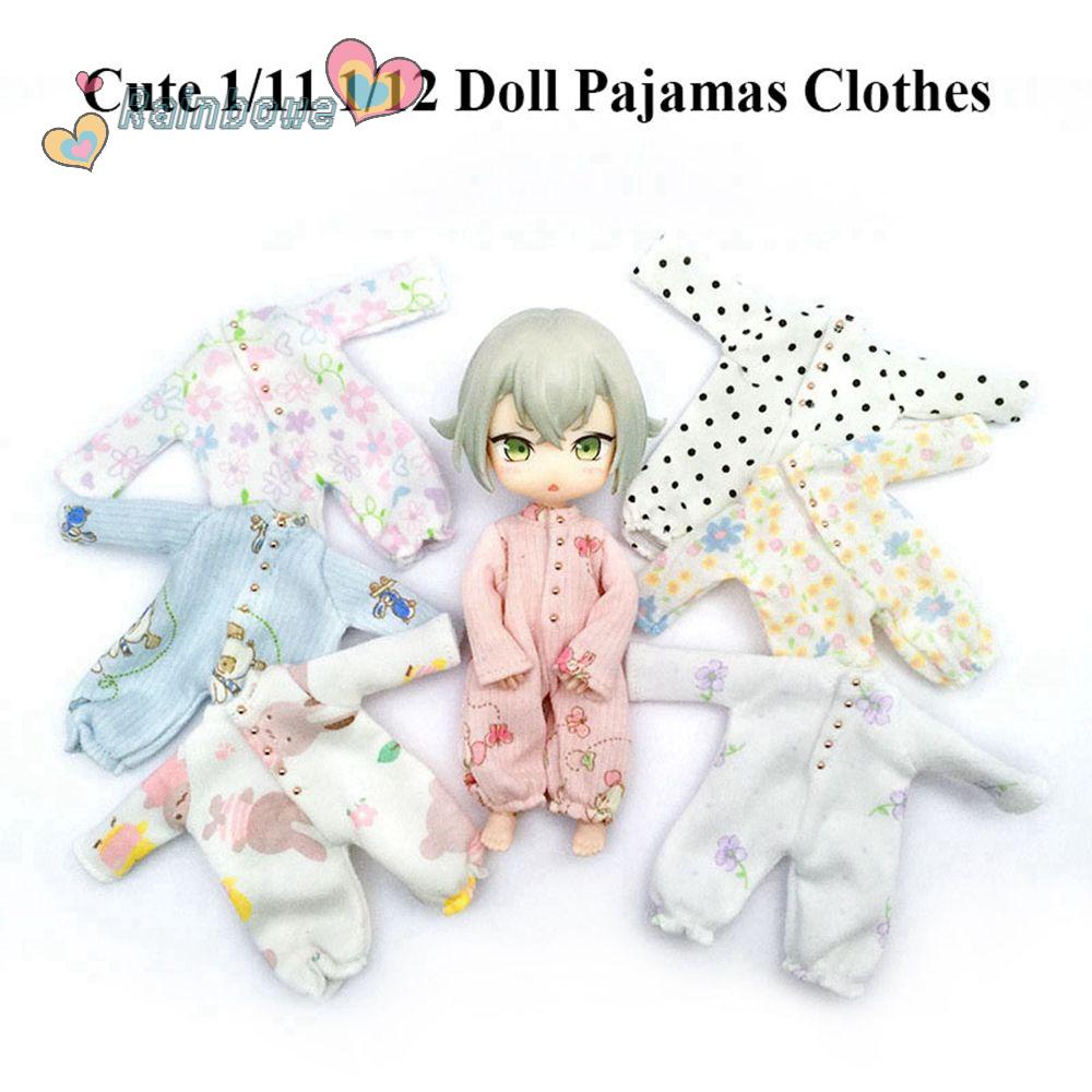 RAINBOW Bộ Đồ Ngủ Dễ Thương Chất Lượng Cao Cho Búp Bê ob11 obitsu 11