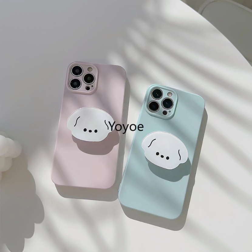 Ốp Điện Thoại Silicon Mềm Có Giá Đỡ Túi Khí Hình Cún Dễ Thương Cho iPhone 14 13 12 11 Pro Max 14 Plus