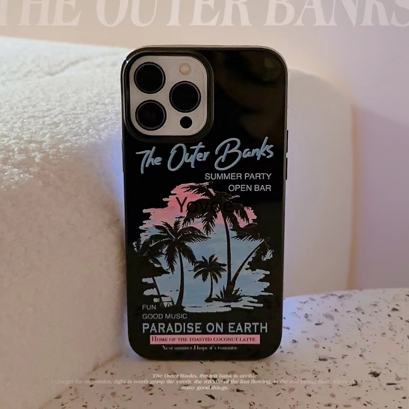 Ốp Điện Thoại Silicone Mềm Chống Sốc In Hình Bãi Biển Cho iPhone 14 13 11 12 XR Pro Max 14 Plus X XS XR 7 8 Plus