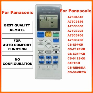 Panasonic điều khiển từ xa cho máy lạnh a75c4543 a75c3826 cwa75c4762 cs-e9pkr cs-e12pkr cs-e21pkr s10tkh cs-s12skq cs-s9kkzw cs-r9skaa