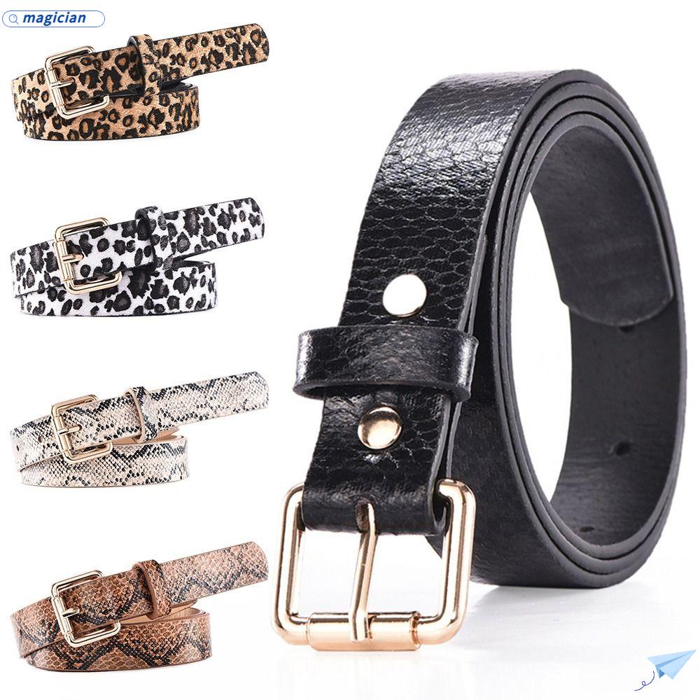 MAG Thắt Lưng Da Mỏng In Họa Tiết Da Báo Sang Trọng
