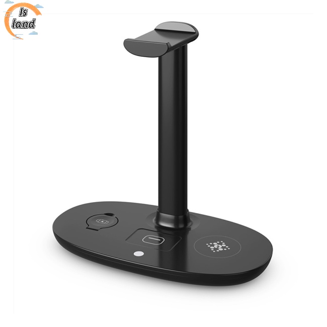 Giá Đỡ Kiêm Sạc Nhanh Không Dây 15w 4 Trong 1 Tương Thích Với Airpods