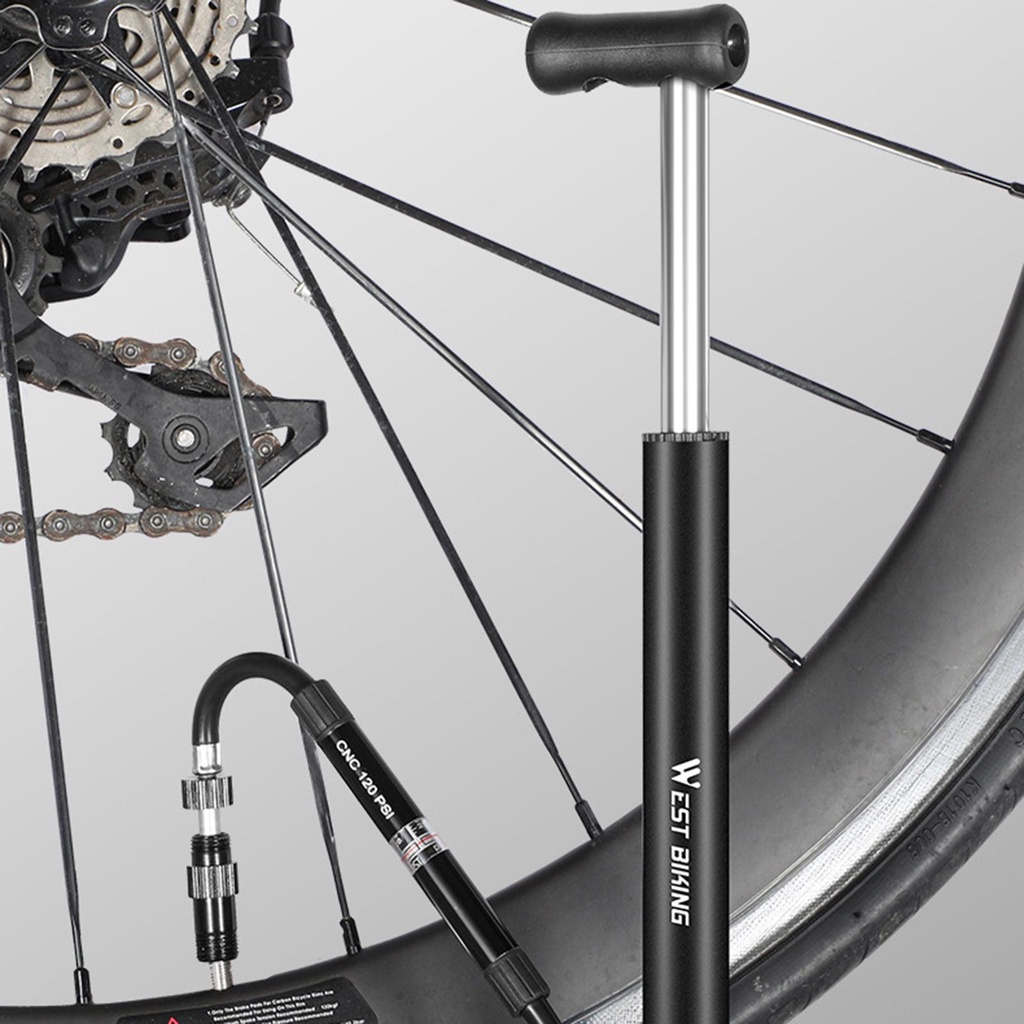 Bơm Xe Đạp Mini Bằng Hợp Kim Nhôm Siêu Bền Chất Lượng Cao