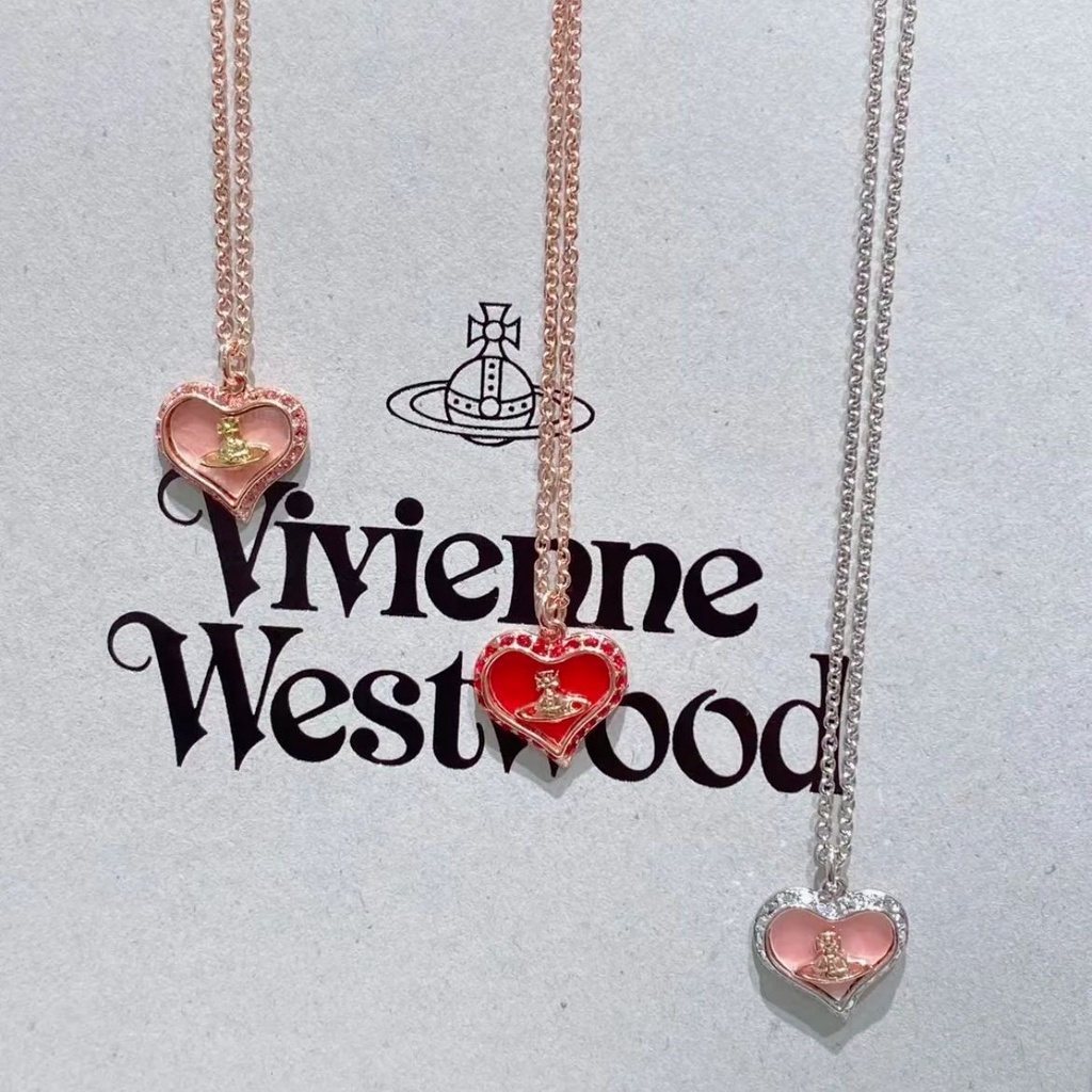 VIVIENNE WESTWOOD Tình Yêu Kim Cương Necklace Saturn Pendant