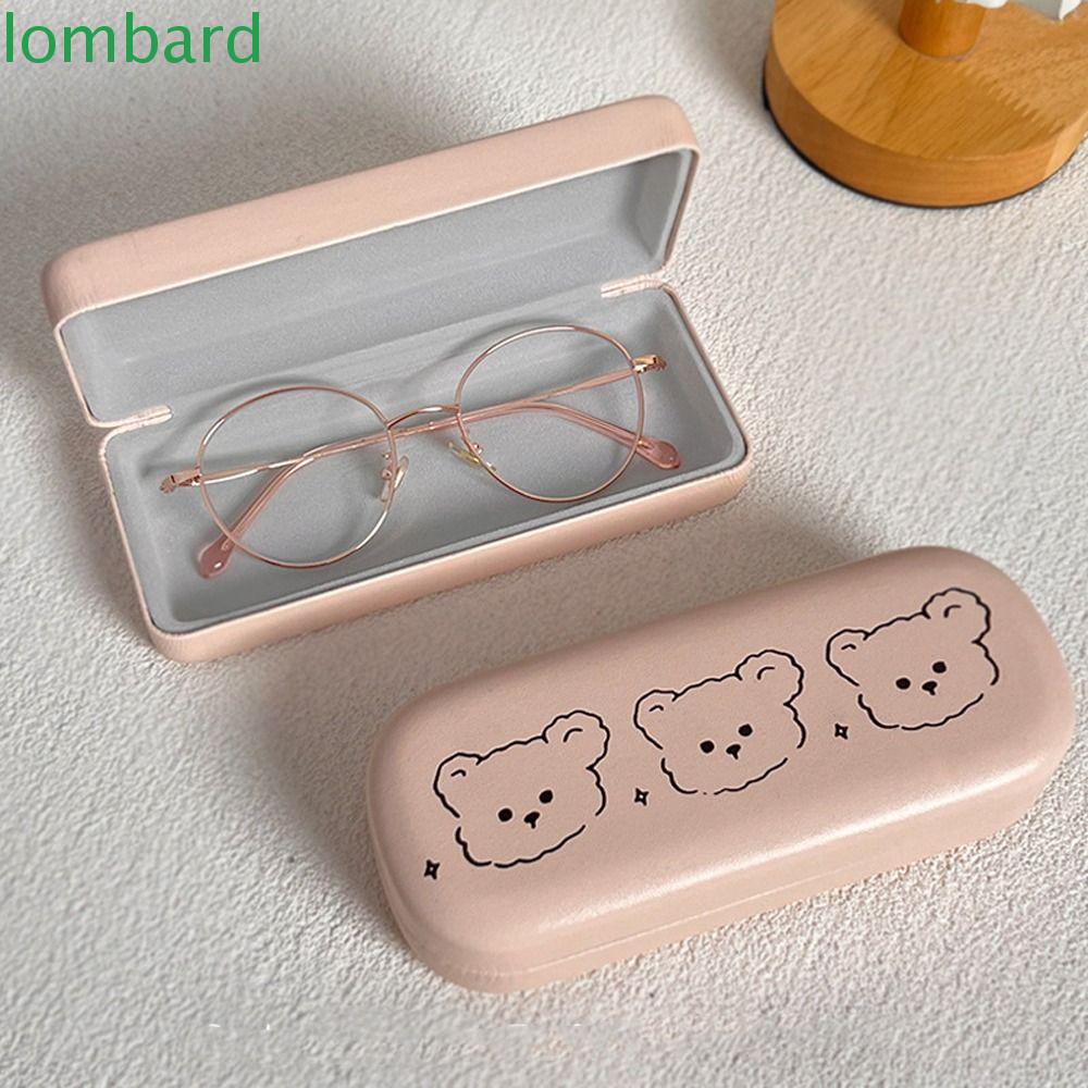 LOMBARD Hộp Đựng Mắt Kính Bằng Da PU Hình Gấu Hoạt Hình Dễ Thương Cho Bé