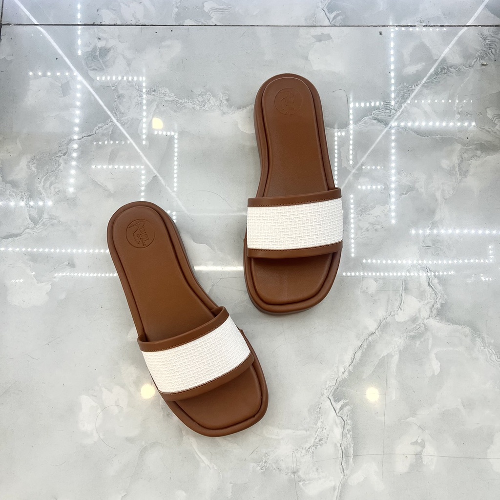 Dép bánh mì bigsize quai ngàn bọc viền da 2 đầu cao 2,5 cm size 40-44