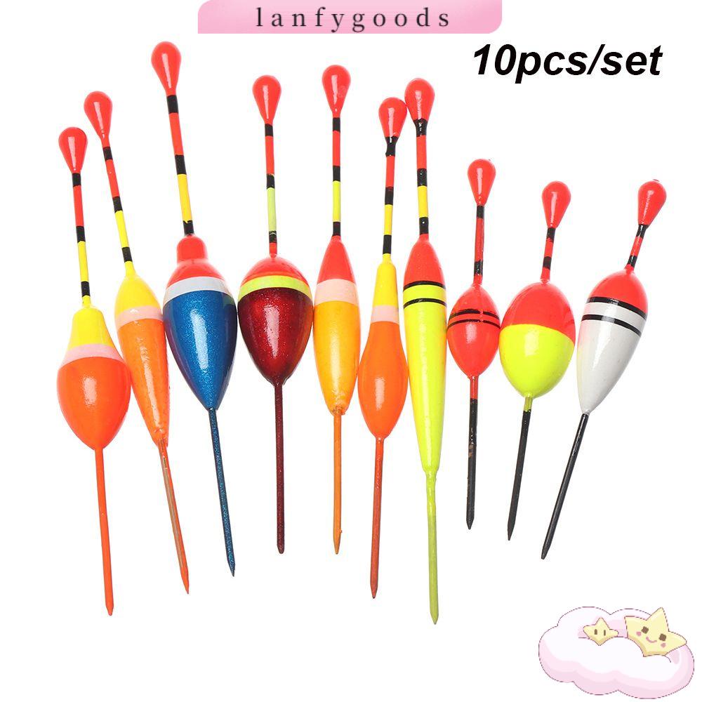 LANFY Bộ 10 Phao Câu Cá Nhiều Kích Cỡ Mới