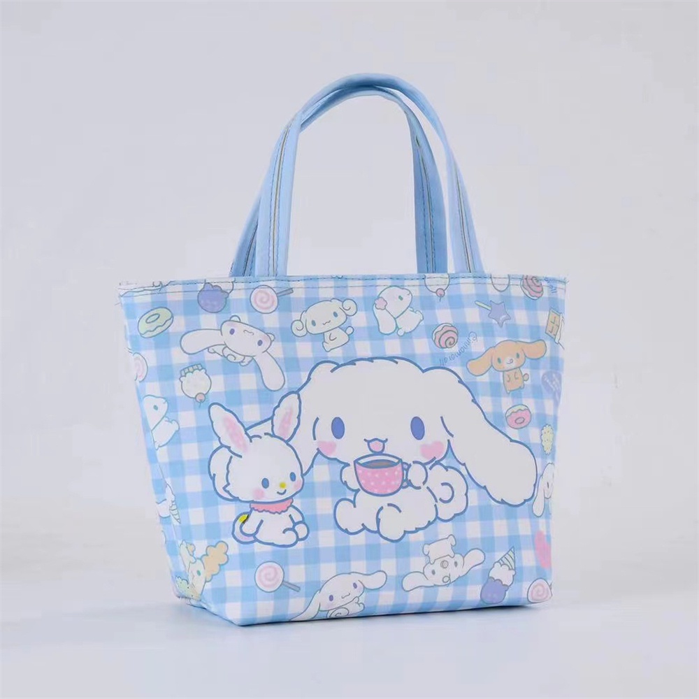 Sanrio Túi Da Cách Nhiệt Đựng Hộp Cơm Trưa Họa Tiết Hello Kitty Melody Kuromi Cinnamoroll