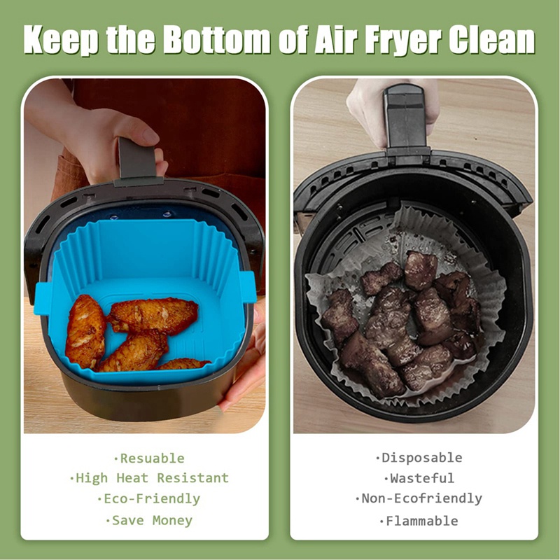 Tấm Lót Silicone Chống Dầu Mỡ Có Thể Tái Sử Dụng Cho Nồi Chiên Không Dầu