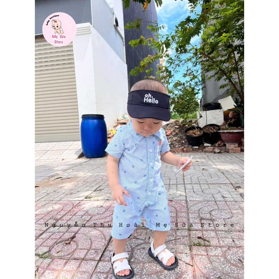 Romper đùi sơ mi cho bé trai, bộ body đùi bé trai 3-24M