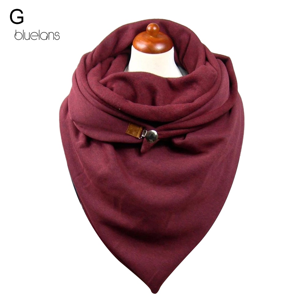 Khăn Choàng Dày Mềm Mại Màu Trơn Thời Trang Thu Đông Cho Nữ