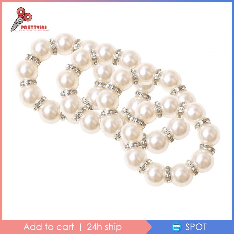 [Prettyia1] 4 Vòng Giữ Khăn Ăn Bằng Vải Đính Đá Rhinestone