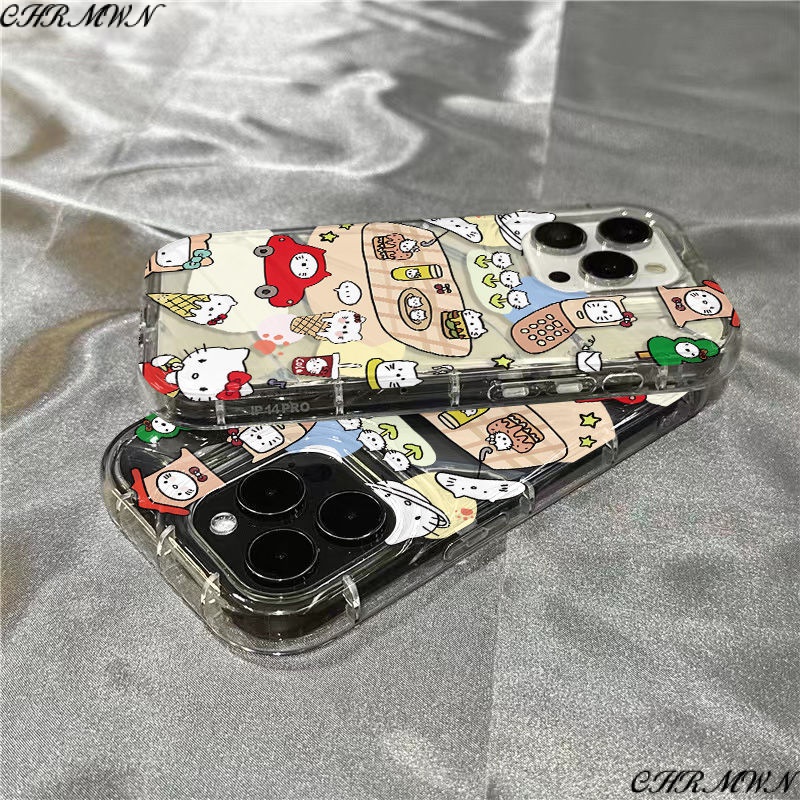 Ốp Điện Thoại Mềm Trong Suốt In Hình Mèo Hoạt Hình Dễ Thương Cho iPhone14promax 1312 / 11 7 / 8plus xr / sins N7V0