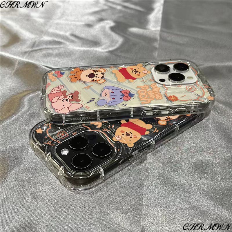 Ốp Điện Thoại Mềm Trong Suốt Hình Gấu Pooh Cho Iphone14promax / set 8sins7 Apple xr1312 / 11 / plus