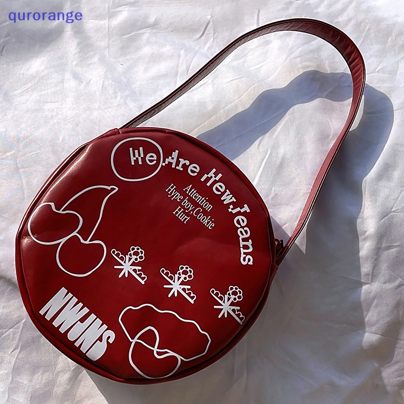 Qurorange 1Pc Kpop Newjean Bag Cute Vocal Concert Round Bag New Jeans NWJNS Handbag Gift rorh