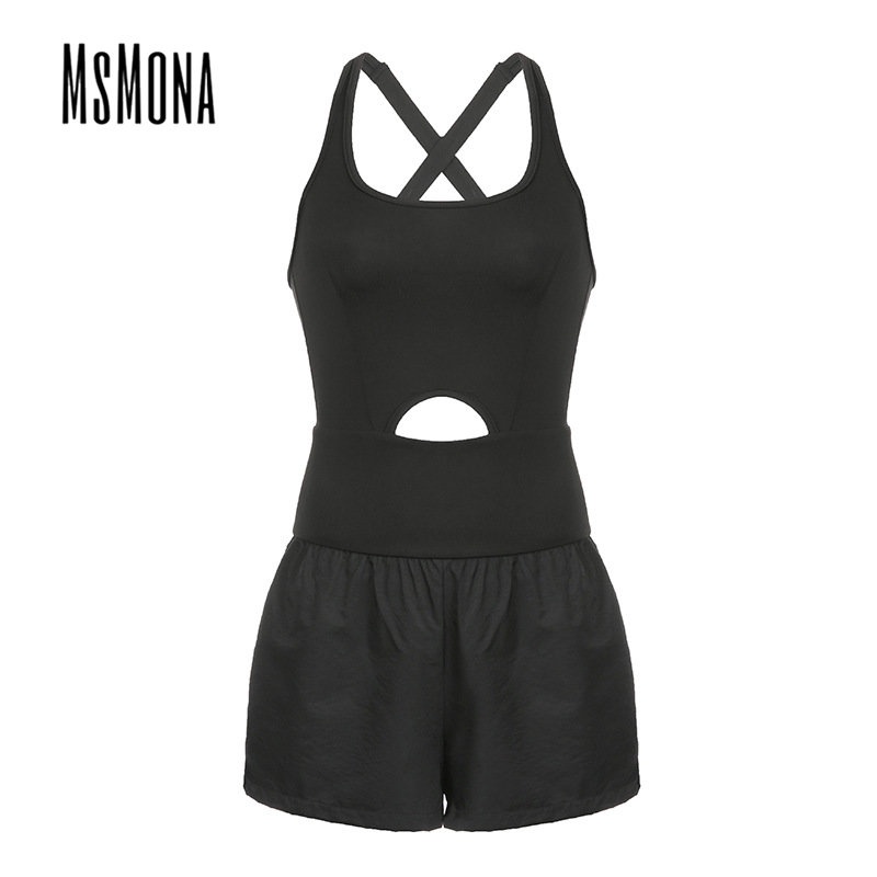 Jumpsuit Sát Nách Màu Trơn Hở Lưng Quyến Rũ Thời Trang 2023 Cho Nữ