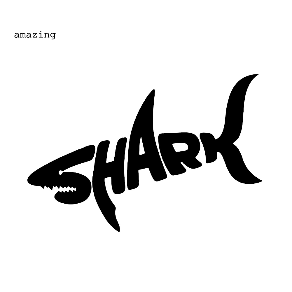 Đề Can Dán Trang Trí Xe Hơi Hình Cá Mập Phản Quang Thời Trang