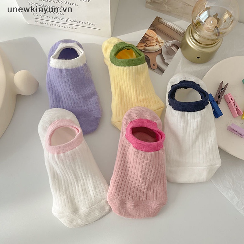 Uu Mới Vớ Thuyền Mỏng Thoáng Khí Phối Màu Kẹo Ngọt Thời Trang Mùa Hè Cho Nữ