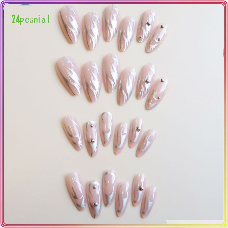 Móng Tay Giả Đính Nơ Hình Gấu Dễ Thương/Móng Tay Giả 3d / Móng Tay Giả Kèm Keo Móng Dài/ nơ kèm keo dán dễ thương xinh xắn