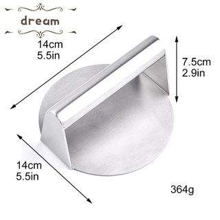 【DREAMLIFE】Burger Press Flat Bottom Ground Meat Masher for Grill Flat Top Grilling Tool