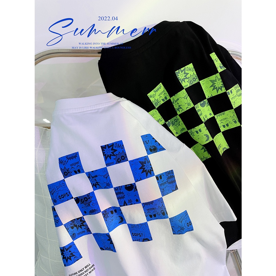 NRVP Mới Áo Thun 100% Cotton Tay Ngắn Dáng Rộng Unisex Cho Các Bé