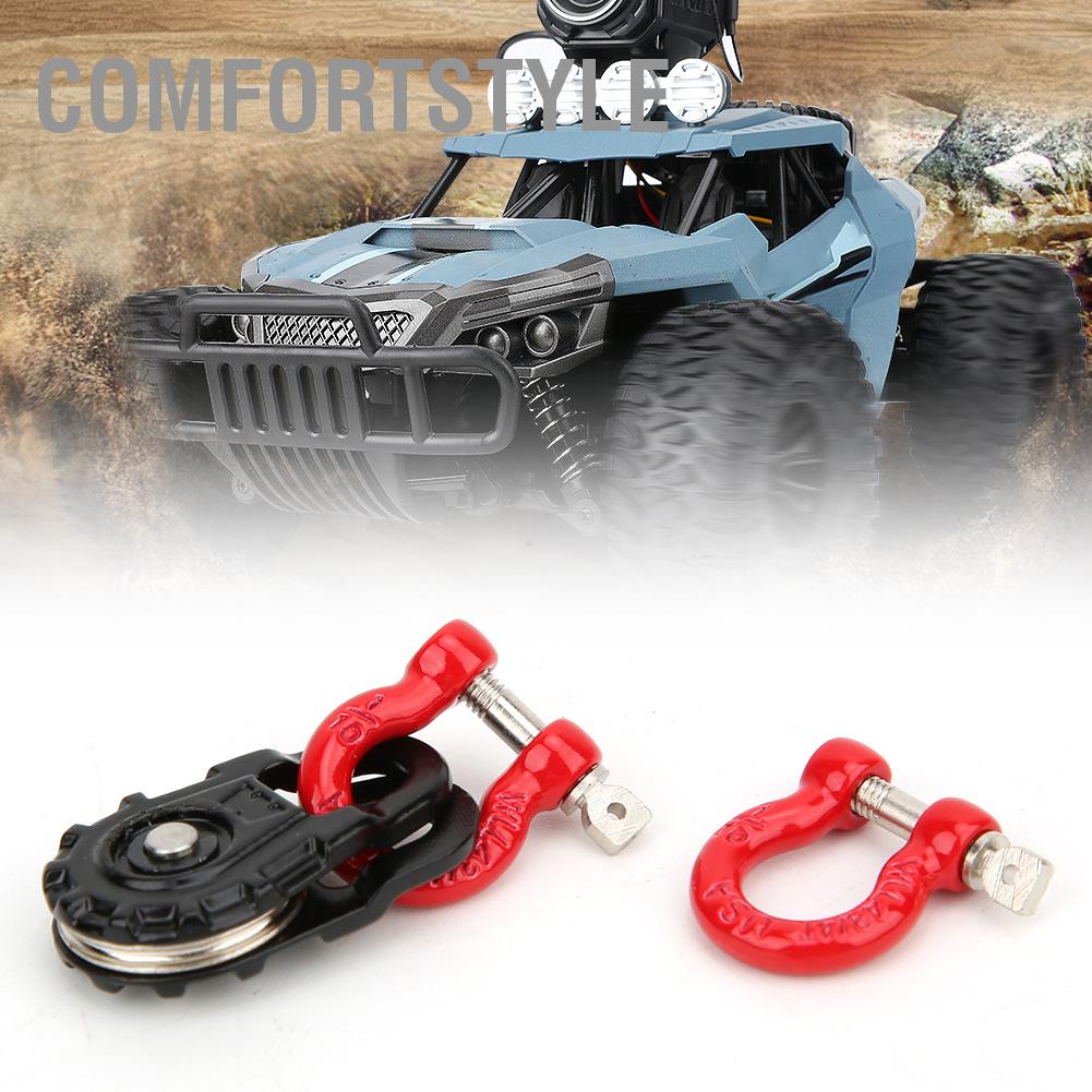 Comfortstyle Thiết Bị Cứu Hộ Ba Món RC Dây Thép/Ròng Rọc/Khóa Tay Cho Xe Mô Hình Leo Núi